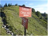 Bohinjsko sedlo - Planina Za Črno goro